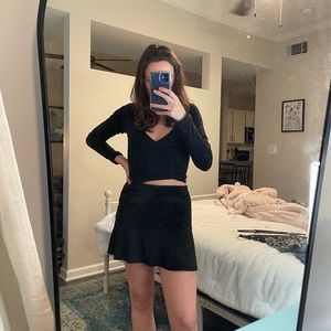Never worn black mini skirt